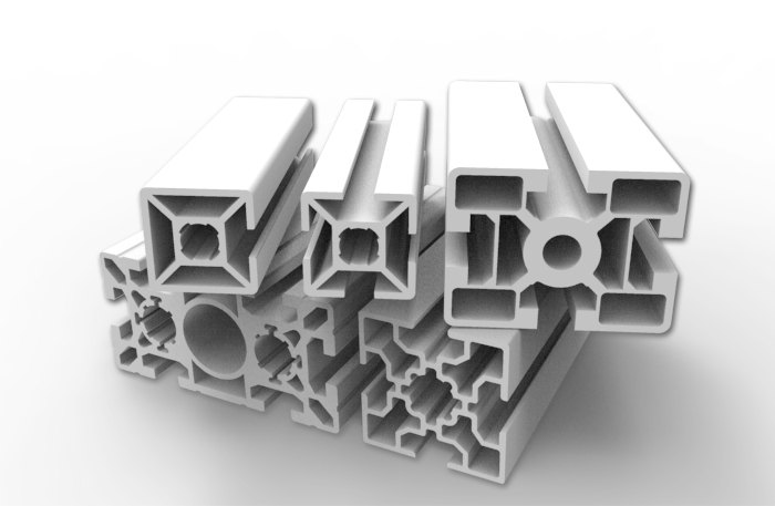 Example of aluminum extrusions for structural design